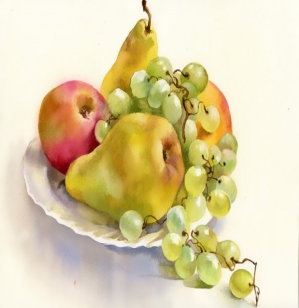 Натюрморт акварель фрукты картинки, стоковые фото Натюрморт акварель фрукты  | Depositphotos